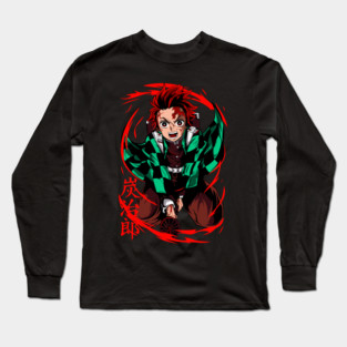 Tanjiro Sun Breathing Form - Demon Slayer Long Sleeve T-Shirt