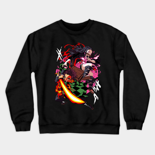 Tanjiro And Nezuko - Demon Slayer Crewneck Sweatshirt by Otaku Vibes