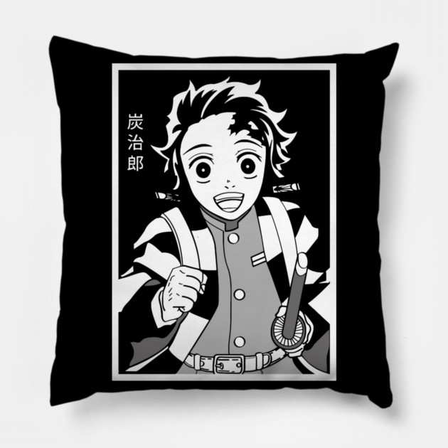 Happy Tanjiro - Demon Slayer Cool Desgn Pillow by Otaku Vibes