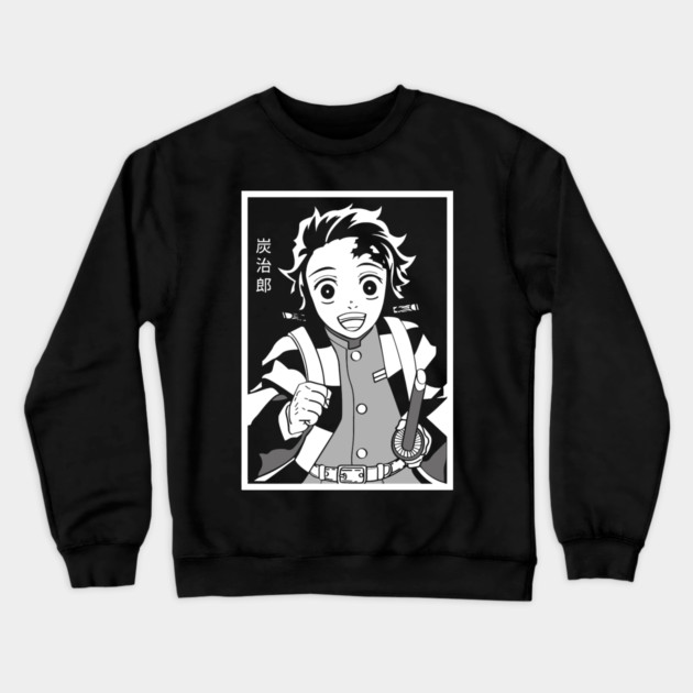 Happy Tanjiro - Demon Slayer Cool Desgn Crewneck Sweatshirt by Otaku Vibes