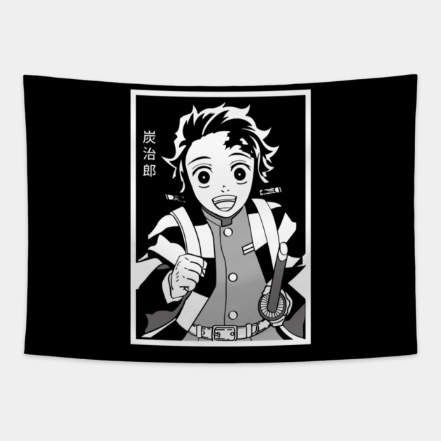 Happy Tanjiro - Demon Slayer Cool Desgn Tapestry by Otaku Vibes
