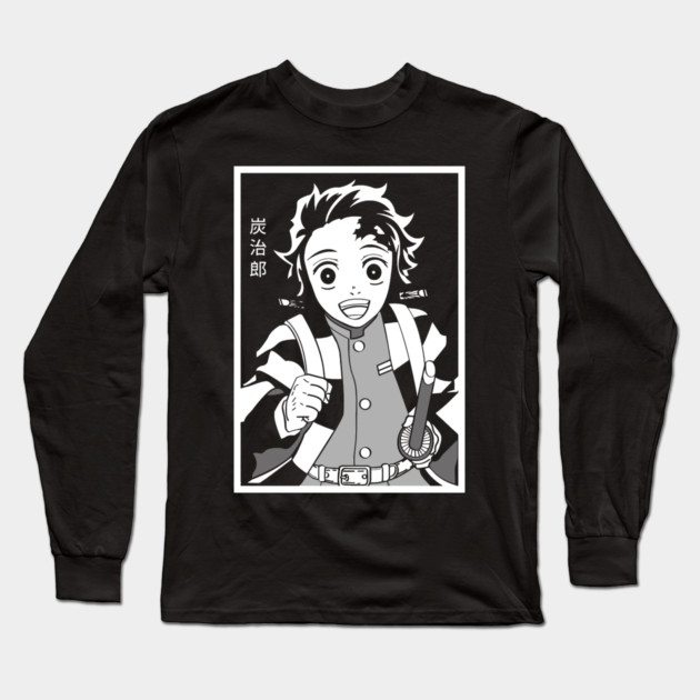 Happy Tanjiro - Demon Slayer Cool Desgn Long Sleeve T-Shirt by Otaku Vibes