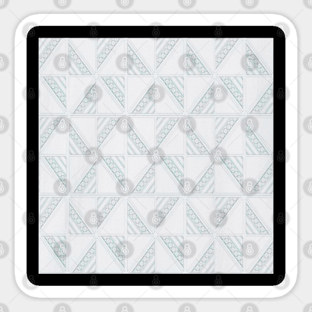 Hmong Tribal "Fan Blade" Pattern – Plai Jao (Thief Pattern) Sticker by Pimcolle