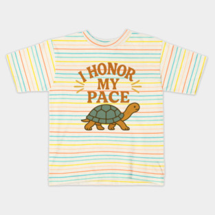 I Honor My Pace Turtle Affirmation Kids T-Shirt