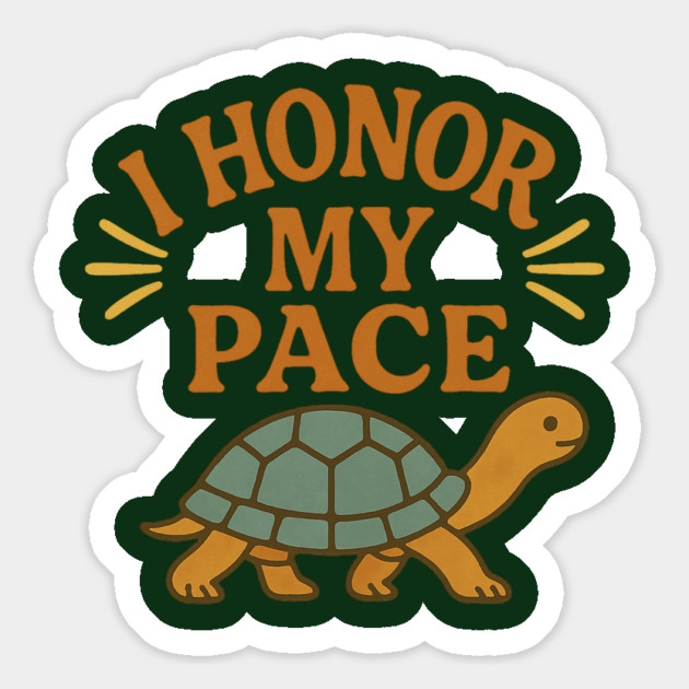 I Honor My Pace Turtle Affirmation Magnet by Anne Lee