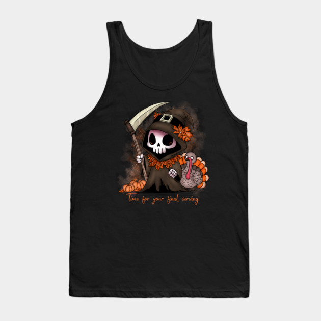 Thanksgiving Grim Reaper Tank Top by H. R. Sinclair