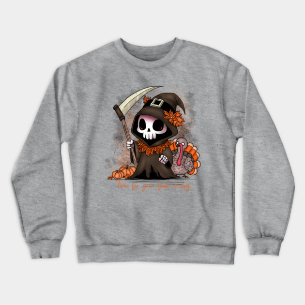 Thanksgiving Grim Reaper Crewneck Sweatshirt by H. R. Sinclair