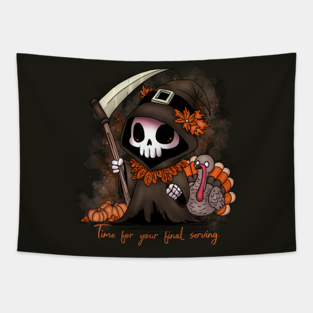 Thanksgiving Grim Reaper Tapestry by H. R. Sinclair