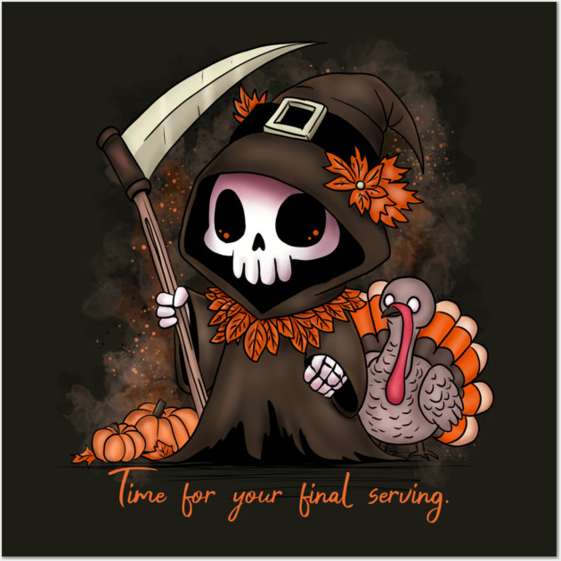 Thanksgiving Grim Reaper Wall Art by H. R. Sinclair