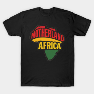 Motherland Africa Retro Map Design Bold Outline Vintage Style T-Shirt