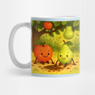 Apple and Pear Playtime Under the Tree Mug