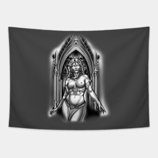 Temple goddess Tapestry