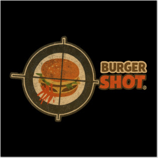 Burger Shot Vintage Retro Fast Food Parody Design Posters and Art