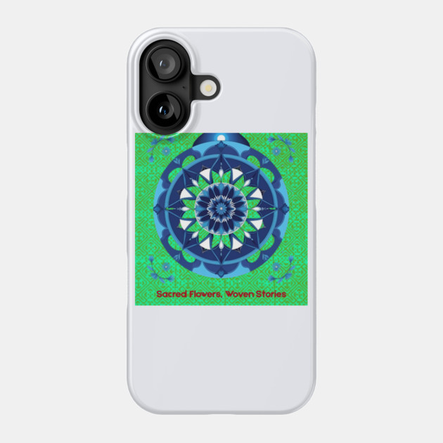 Sacred Flowers, Woven Stories – Green Hmong Tribal Pattern Phone Case by Pimcolle