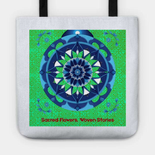 Sacred Flowers, Woven Stories – Green Hmong Tribal Pattern Tote by Pimcolle