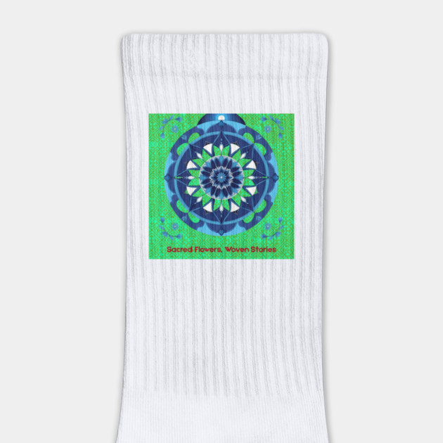 Sacred Flowers, Woven Stories – Green Hmong Tribal Pattern by Pimcolle