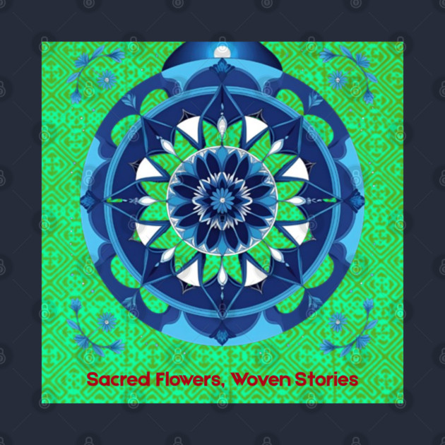 Sacred Flowers, Woven Stories – Green Hmong Tribal Pattern by Pimcolle