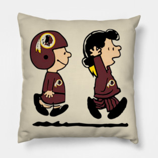 Watching Washington Redskins with a Girlfriend Pillow