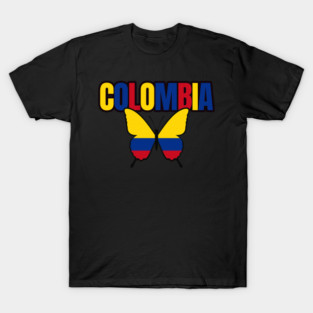 COLOMBIAN  BUTTERLFY LATINO PRIDE T-Shirt