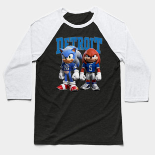 Detroit Lions Sonic And Knuckles T Shirt - KT #156 Baseball T-Shirt