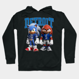 Detroit Lions Sonic And Knuckles T Shirt - KT #156 Hoodie