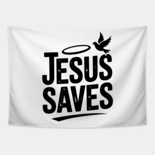 Jesus Saves Tapestry