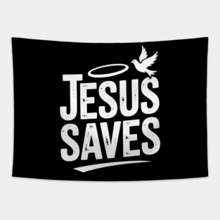 Jesus Saves Tapestry