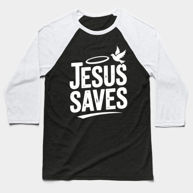 Jesus Saves Baseball T-Shirt by Frank Ring
