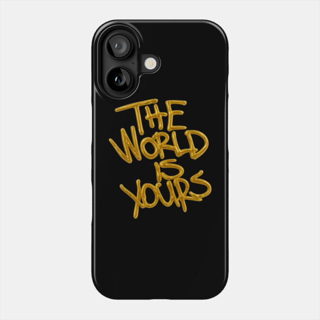The World Is Yours - Gold Phone Case by Demian Stipatio