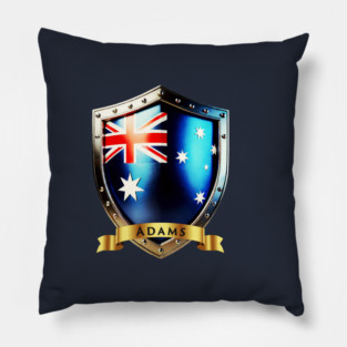 Adams Family Australia Shield, Heritage Power Crest Pillow