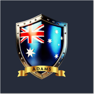 Adams Family Australia Shield, Heritage Power Crest Posters and Art
