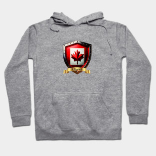 Adams Family Canada Shield, Maple Leaf Pride Crest Hoodie