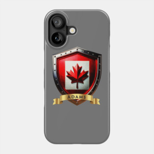 Adams Family Canada Shield, Maple Leaf Pride Crest Phone Case