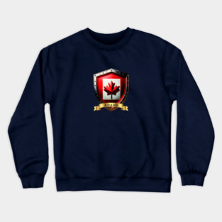 Adams Family Canada Shield, Maple Leaf Pride Crest Crewneck Sweatshirt
