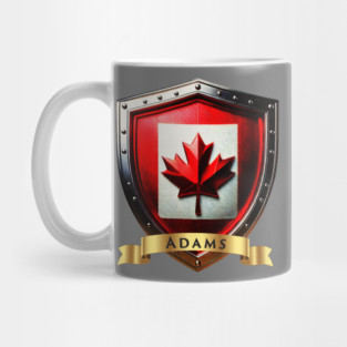 Adams Family Canada Shield, Maple Leaf Pride Crest Mug