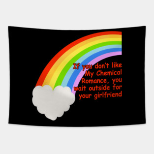 My Chemical Romance Rainbow Fan Emo Rock Band Music Lover Gift Tapestry