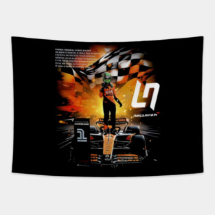 Lando Norris Profile Tapestry