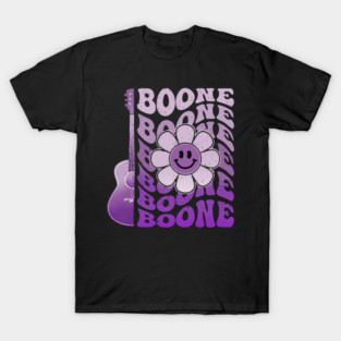 Boone Personalized Name Vintage Purple 80s Retro Girls Women T-Shirt