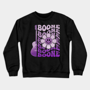 Boone Personalized Name Vintage Purple 80s Retro Girls Women Crewneck Sweatshirt