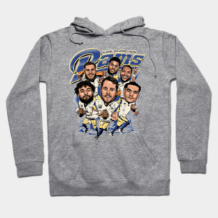 Los Angeles Rams Football Team Caricature Hoodie