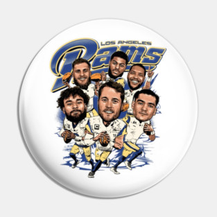 Los Angeles Rams Football Team Caricature Pin