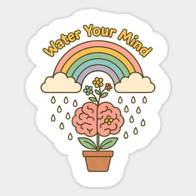 Water Your Mind (Mind Garden) Sticker by Fauzi's Store