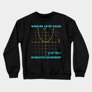 Funny Quadratic Equation Math Graph Joke Crewneck Sweatshirt