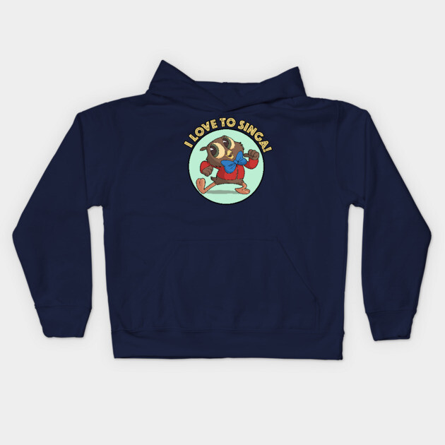 I Love To Singa! Kids Hoodie by JoTheZette