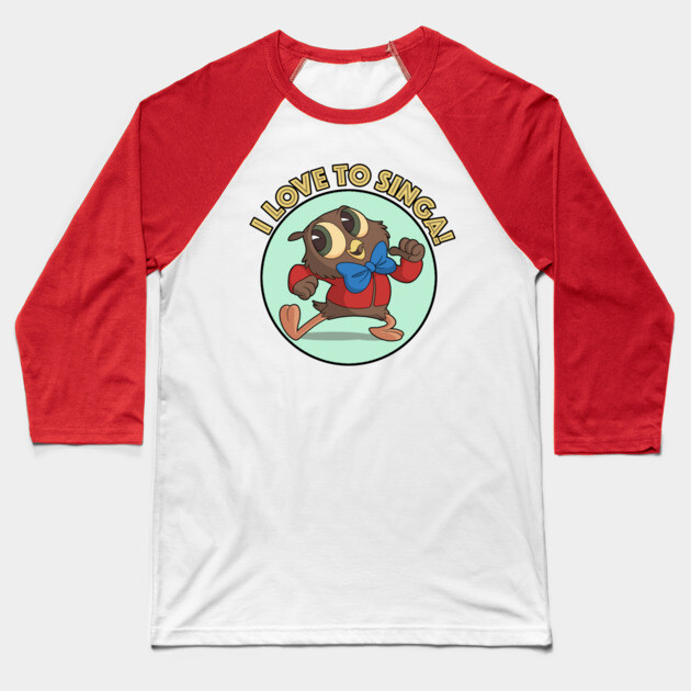 I Love To Singa! Baseball T-Shirt by JoTheZette