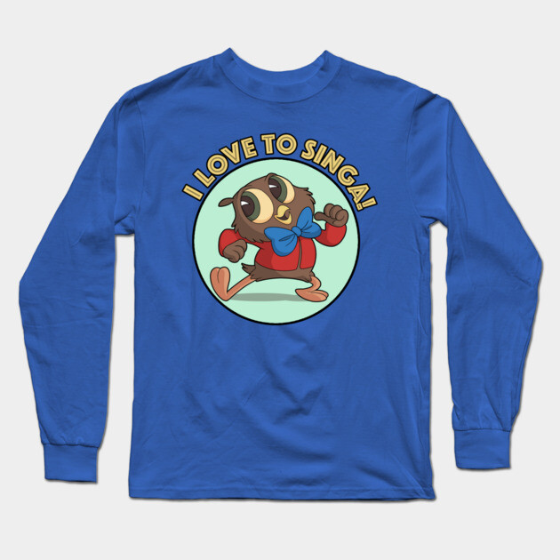 I Love To Singa! Long Sleeve T-Shirt by JoTheZette