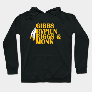 Washington Redskins Gibbs Rtpien Riggs & Monk Hoodie