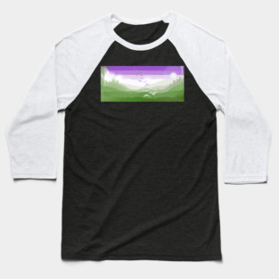 Genderqueer Landscape Baseball T-Shirt