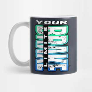 BREAK YOUR LIMITS – Motivational Vertical Typography Design Mug