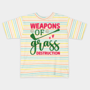 Weapons Of Grass Destruction | Funny Gardening Gift Ideas Kids T-Shirt